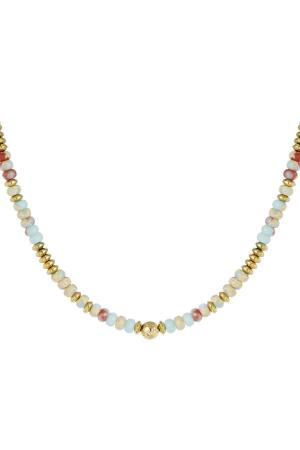 Collier Avec Perles De Pierres Multicolores - Collection Pierres Naturelles Multicouleur Stone h5 
