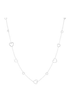 Coeurs À Longue Chaîne Argenté Acier Inoxydable h5