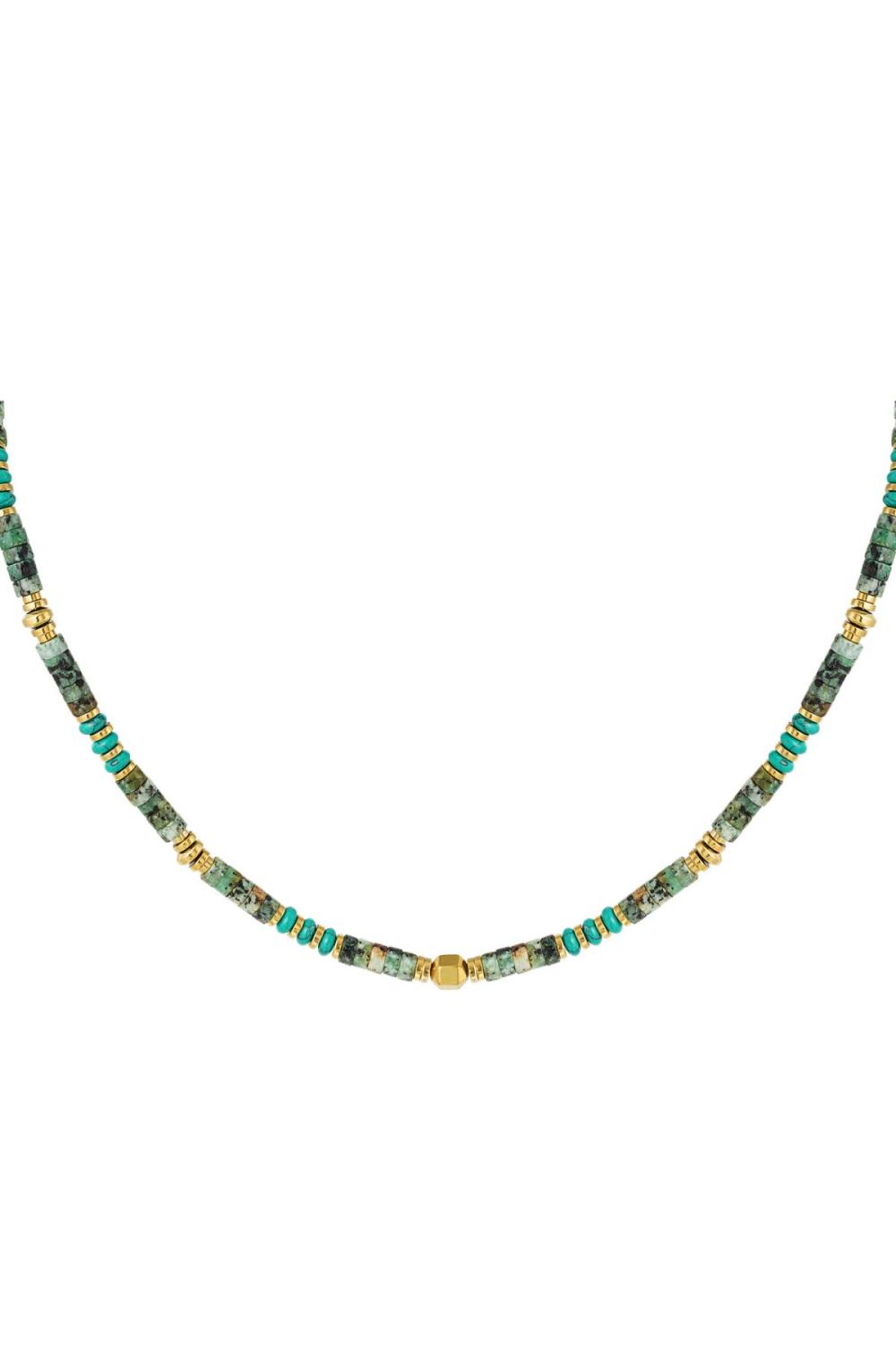 Collier Perles Joyeuses - Collection Pierres Naturelles Couleur Or Blanc Stone 