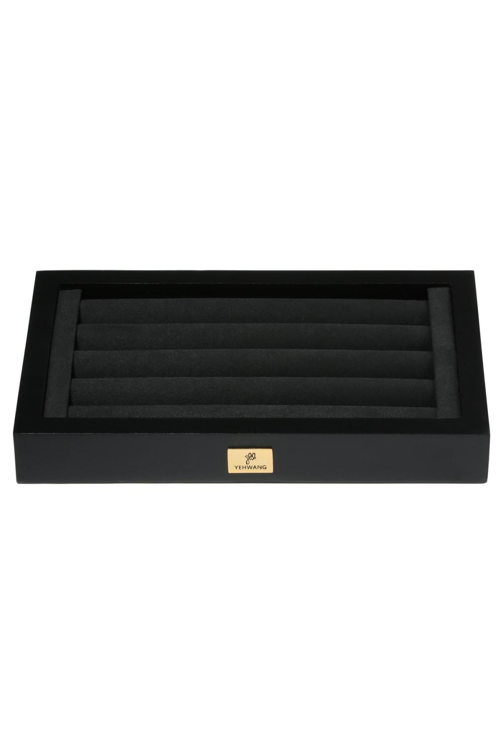 Display 20 Rings Noir & Couleur Or Polyester