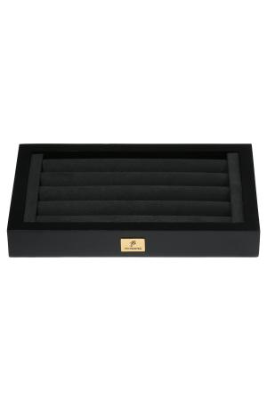 Display 20 Rings Noir & Couleur Or Polyester h5