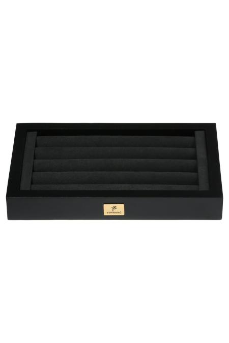 Display 20 Rings Noir & Couleur or Polyester