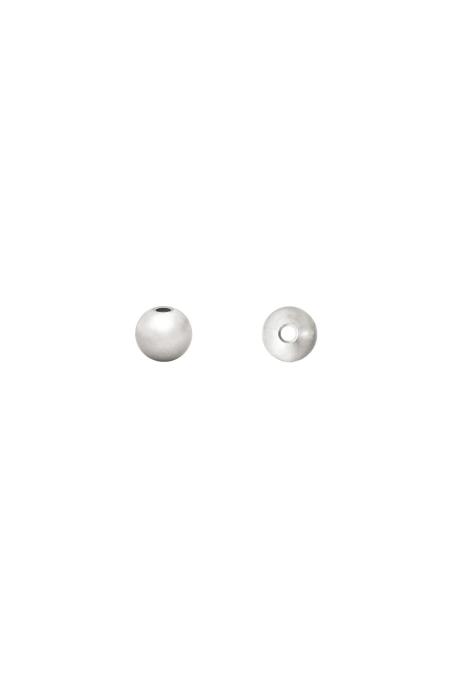 Diy Beads Ball 3Mm Argenté Acier Inoxydable