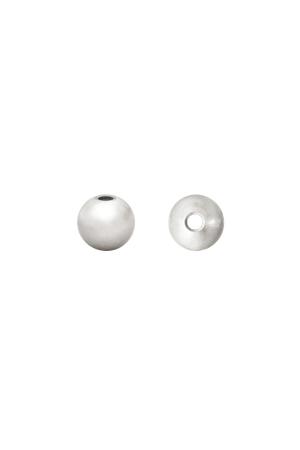 Diy Beads Ball 5Mm Argenté Acier Inoxydable h5 