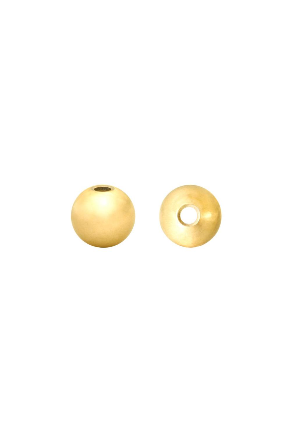 Diy Beads Ball 6Mm Couleur Or Acier Inoxydable 