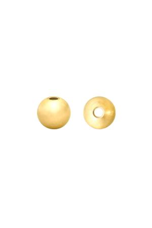 Diy Beads Ball 6Mm Couleur Or Acier Inoxydable h5 
