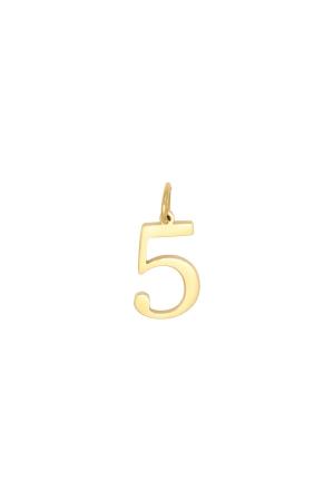 Diy Charm Digits Gold - 5 Couleur Or Acier Inoxydable h5 