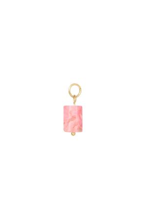 Diy Charm Tube Stone Rouge Acier Inoxydable h5 
