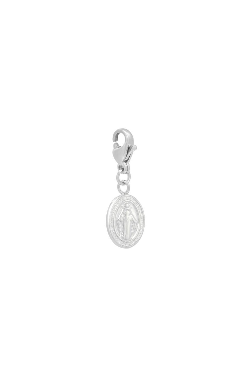 Diy Clasp Charm Holy Coin Argenté Acier Inoxydable