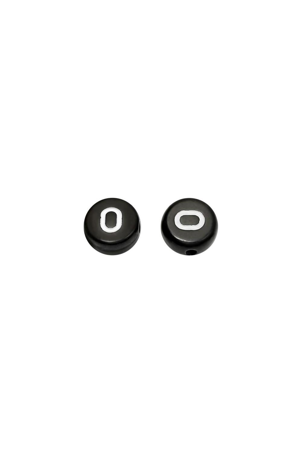 Beads Number 0 - 4Mm Noir Plastique 