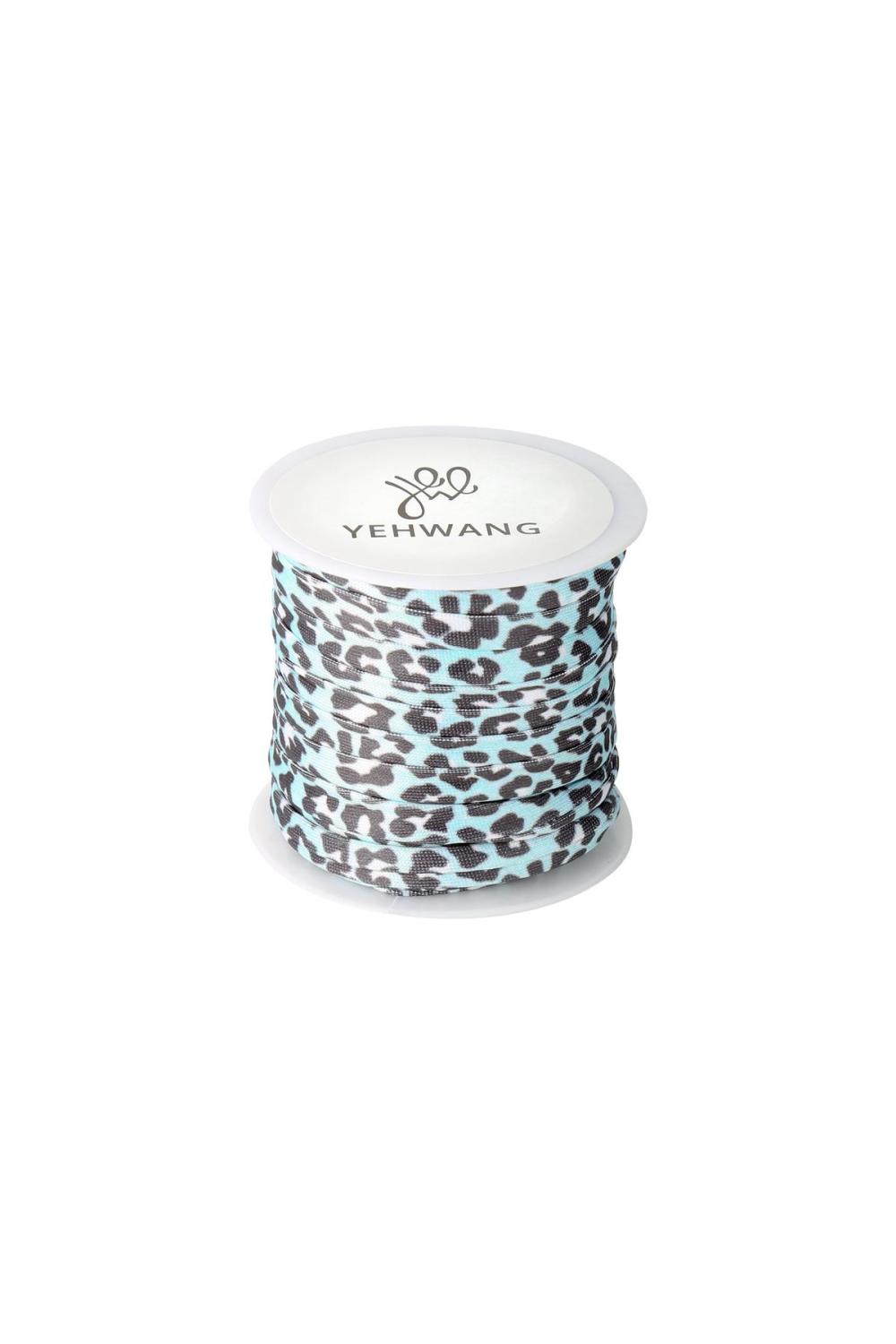 Diy Elastic Band Leopard - 6Mm Bleu Nylon