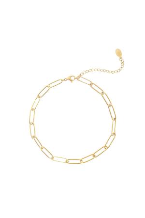 Bracelet De Cheville Plain Chain Argenté Acier Inoxydable h5