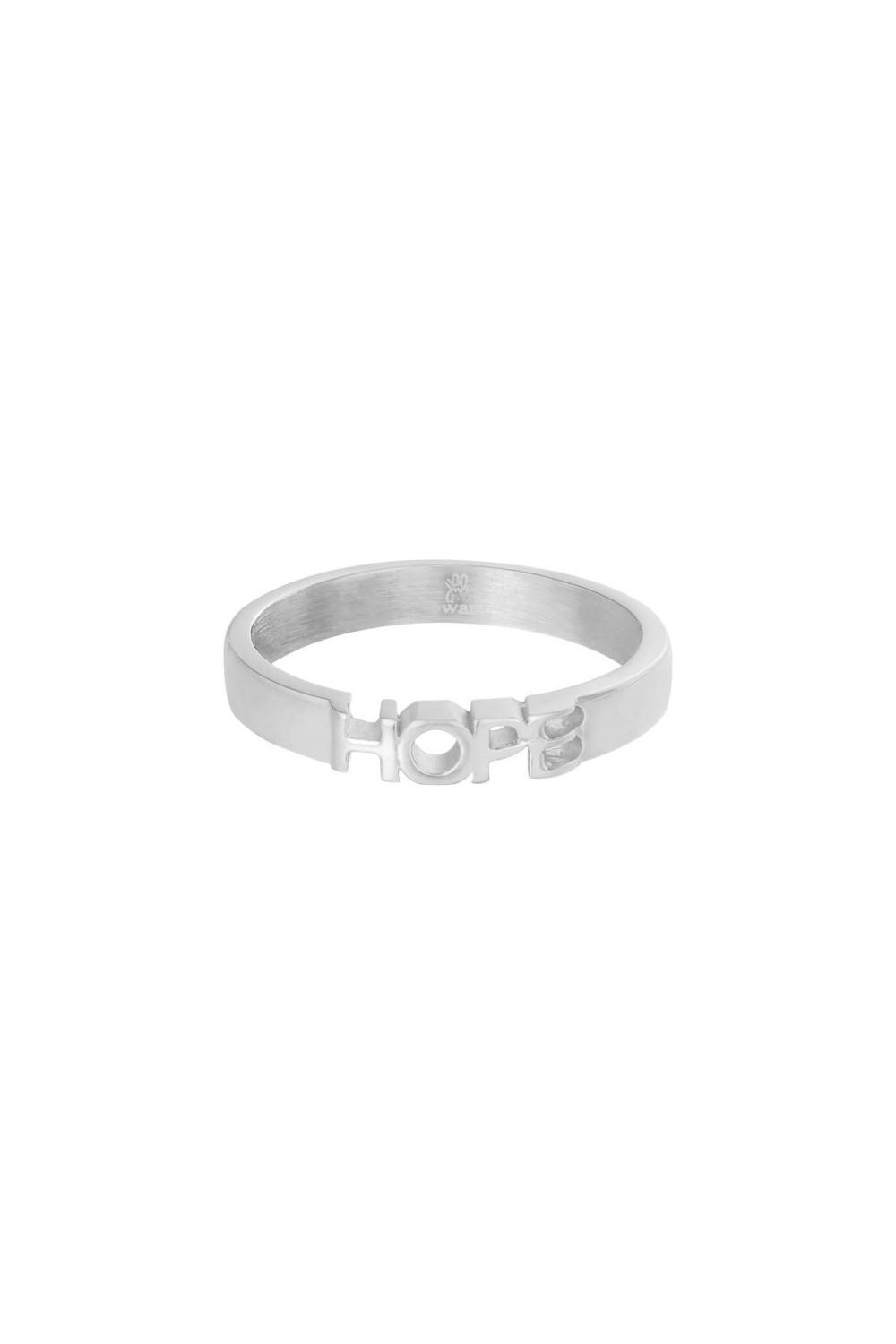 Bague Hope Argenté Acier Inoxydable 16 