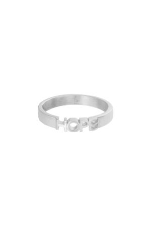 Bague Hope Argenté Acier Inoxydable 16 h5 