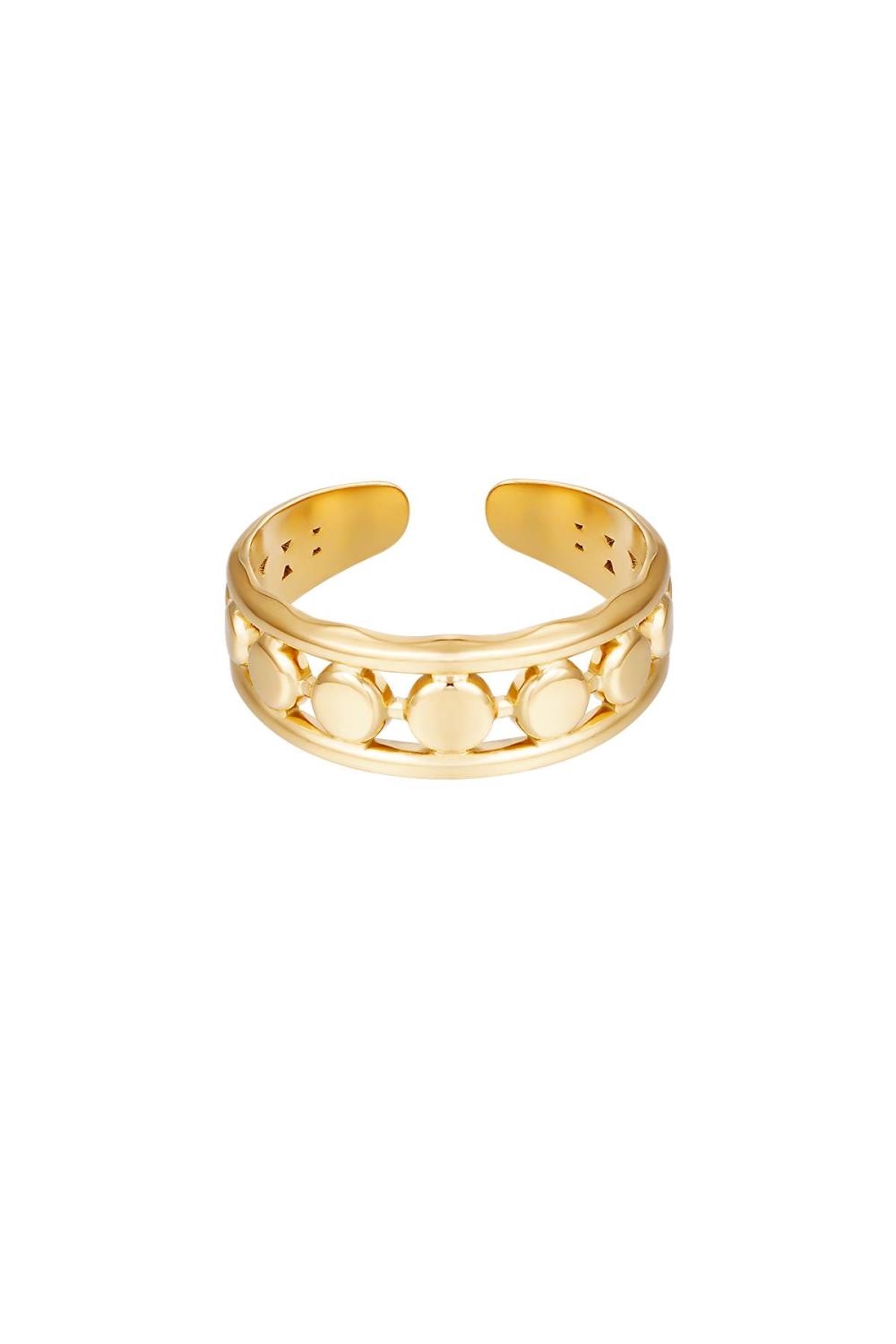 Bague Connected Couleur Or Acier Inoxydable One Size 