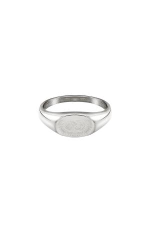 Bague Sun & Moon Argenté Acier Inoxydable 16 h5 