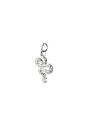 Pendentif Serpent En Acier Inoxydable Argenté h5 