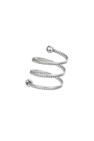 Chaîne À Anneaux En Spirale En Acier Inoxydable Argenté 16 h5 