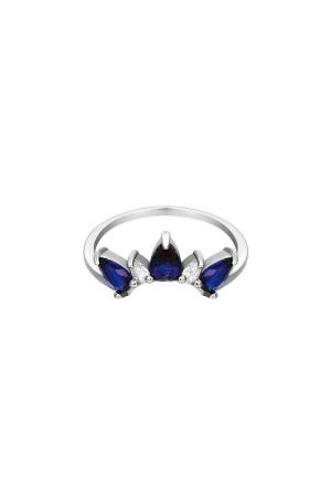 Bague Couronne Argenté Acier Inoxydable 16 h5 