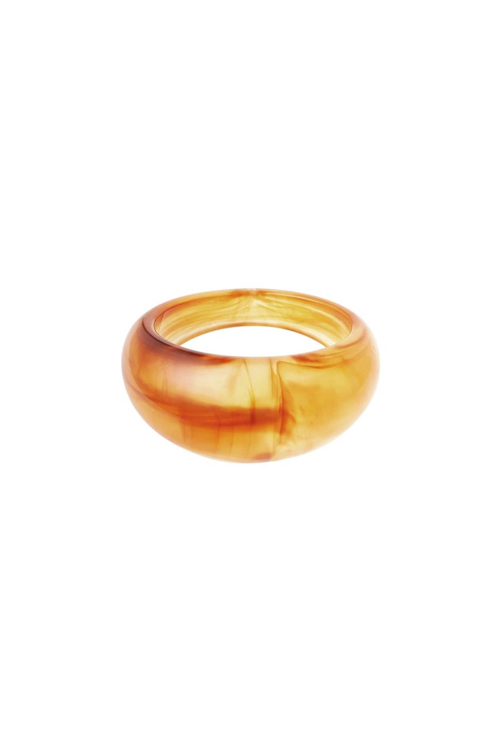 Bague Poly Résine Ronde Vert Resin 17