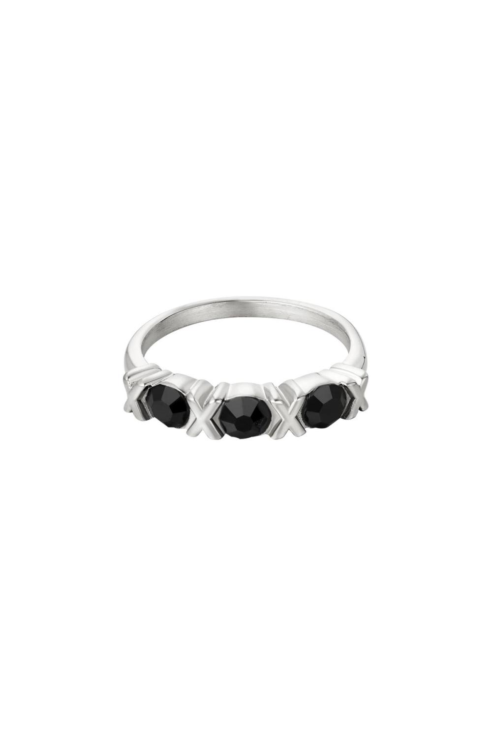 Bague En Acier Inoxydable Xoxo Argenté 16