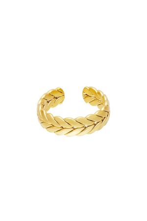 Bague En Acier Inoxydable Couleur Or One Size h5 