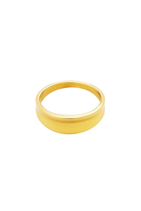 Bague en acier inoxydable Couleur or 15