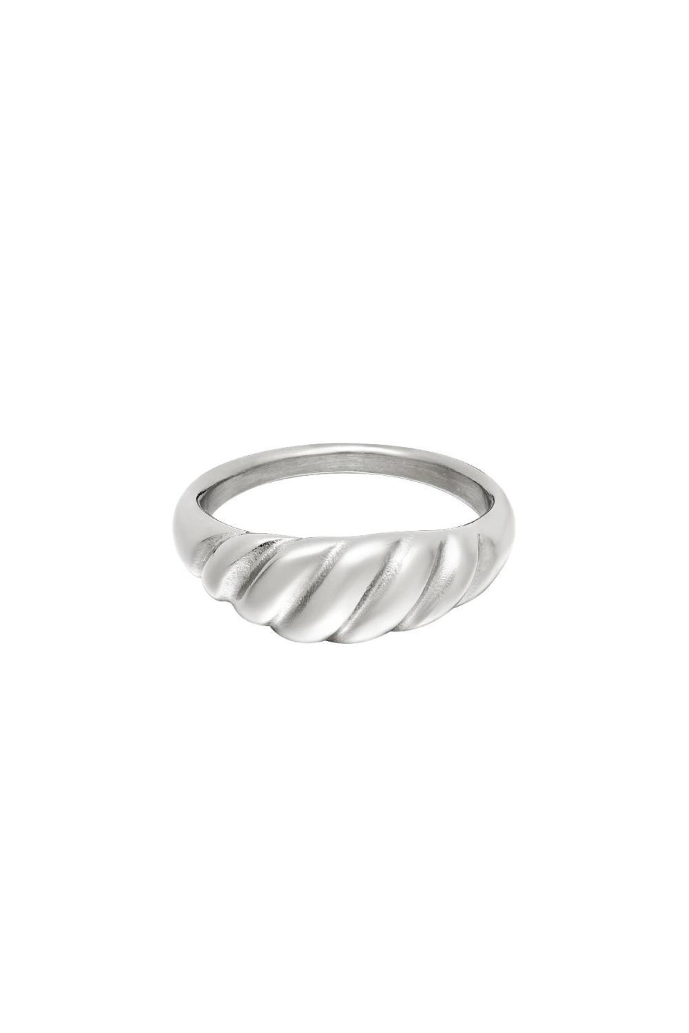 Bague En Acier Inoxydable Argenté 16