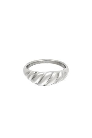 Bague En Acier Inoxydable Argenté 16 h5
