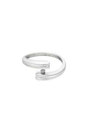 Bague En Acier Inoxydable Chic Argenté 16 h5