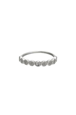 Bague En Acier Inoxydable Tachetée Argenté 16 h5 