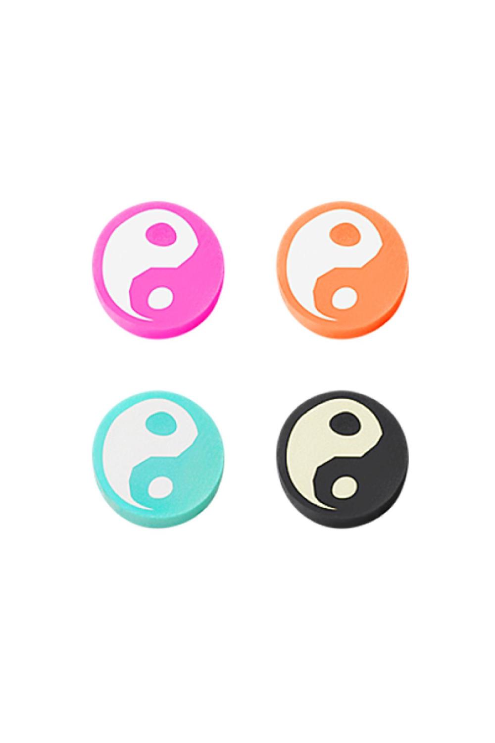Perles Polymère Yin Et Yang Turquoise Vert Polymer Clay Image2