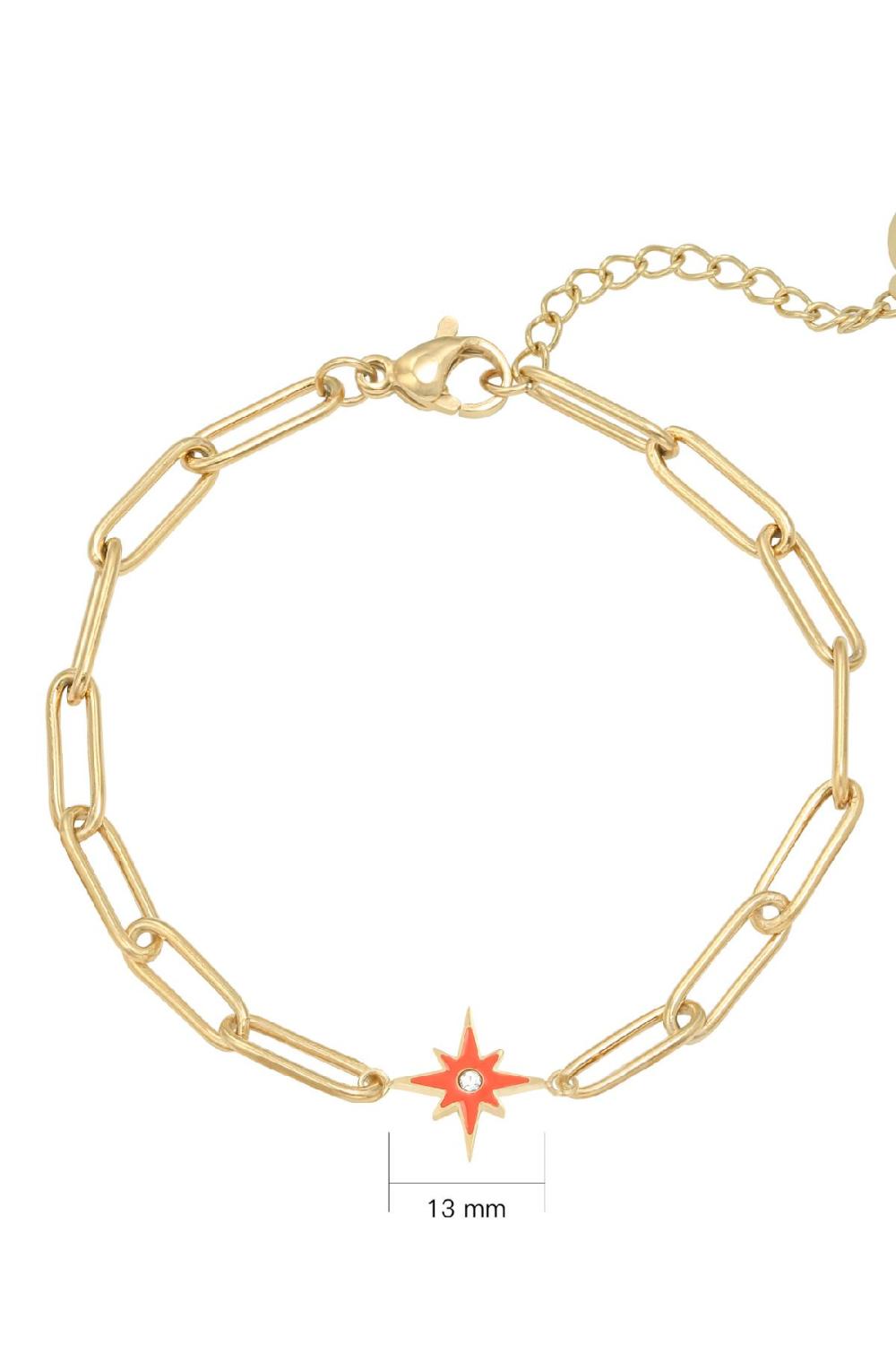 Bracelet Shining Star Rouge Acier Inoxydable h5Image2