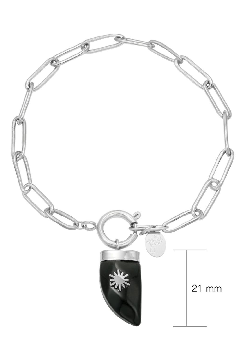 Bracelet Horn Argenté Acier Inoxydable h5Image2