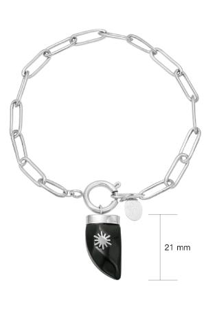 Bracelet Horn Argenté Acier Inoxydable h5 Image2