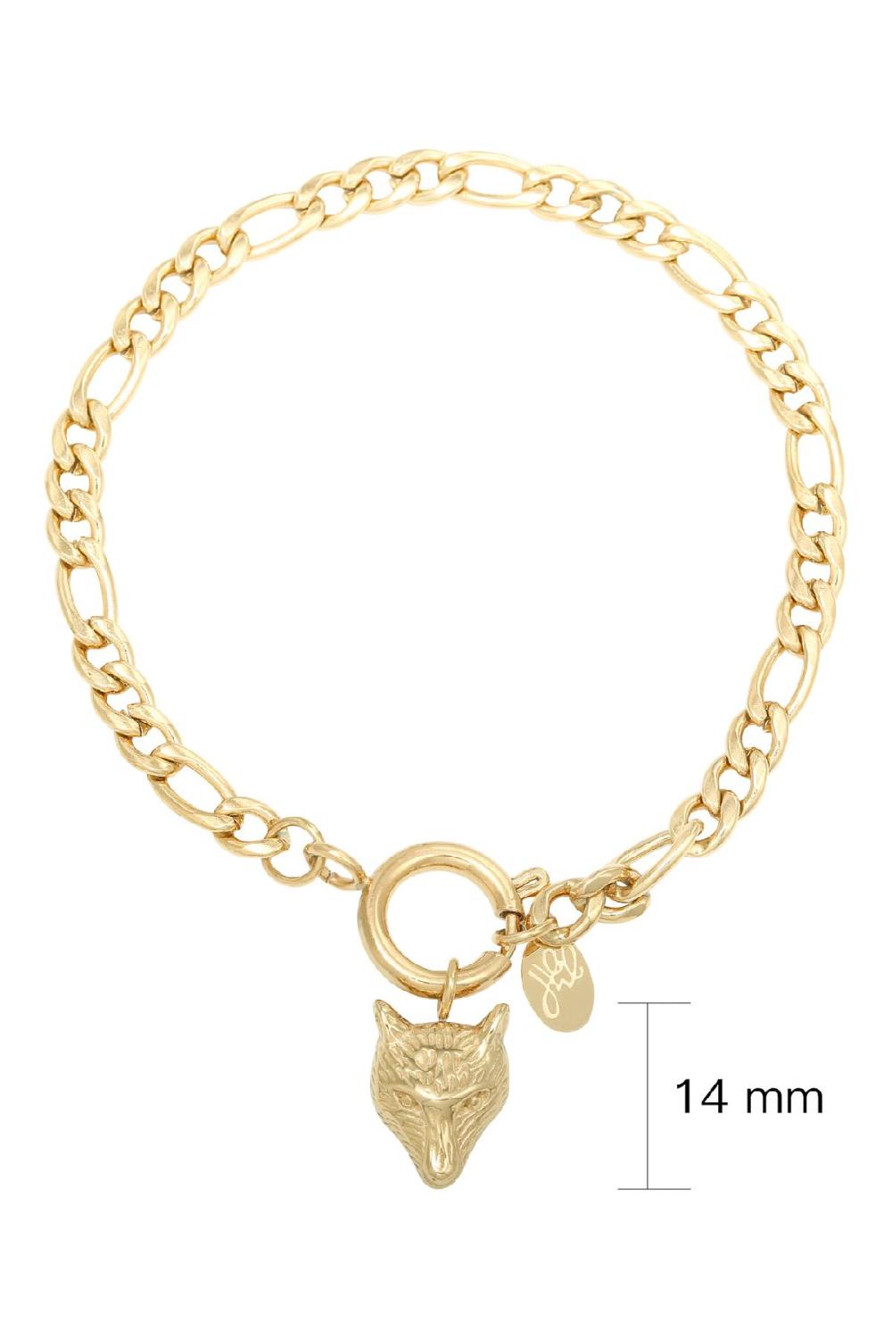 Bracelet Wolf Couleur Or Acier Inoxydable Image3