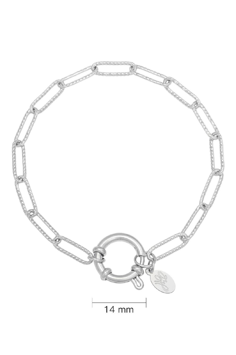 Bracelet Chain Beau Argenté Acier Inoxydable Image2
