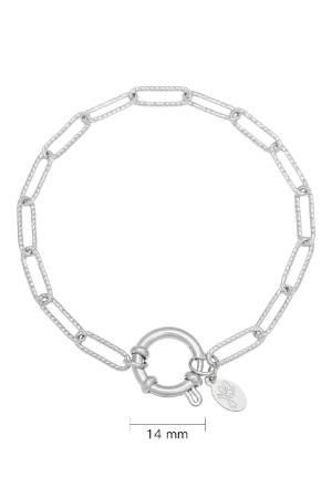 Bracelet Chain Beau Argenté Acier Inoxydable h5 Image2