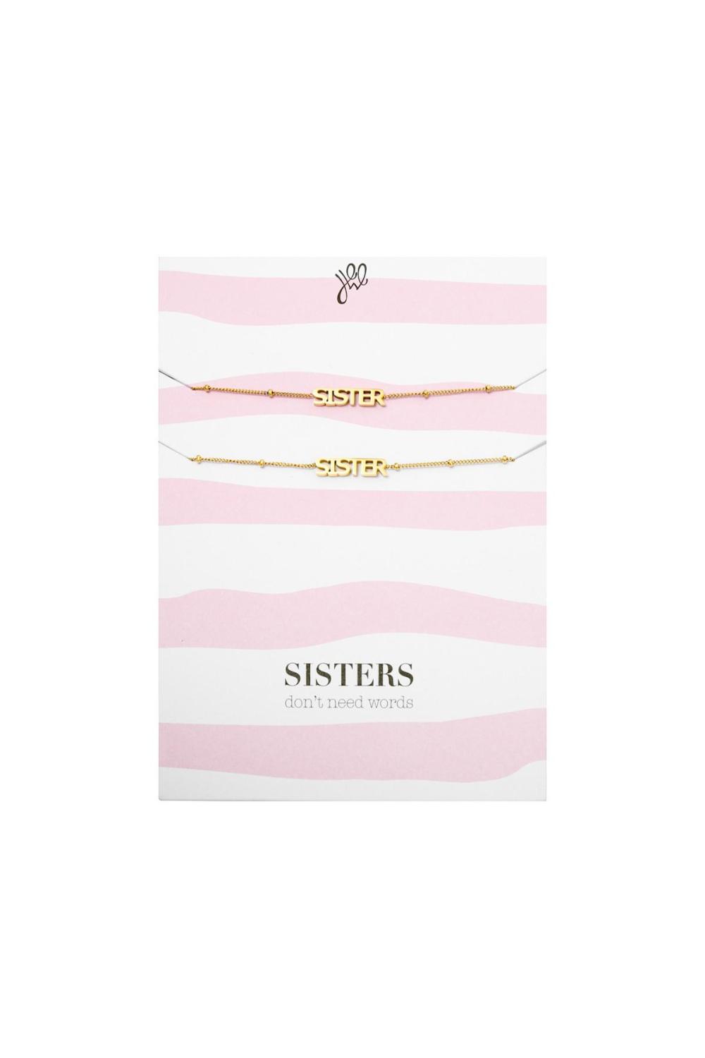 Bracelet Sisters Don't Need Words Acier Inoxydable 