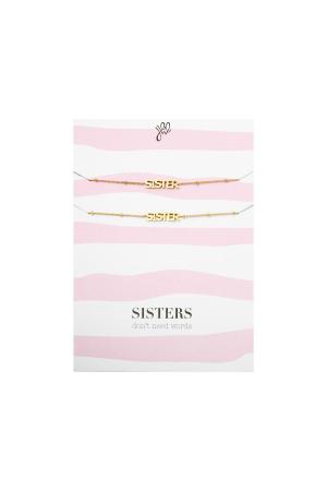 Bracelet Sisters Don't Need Words Acier Inoxydable h5 