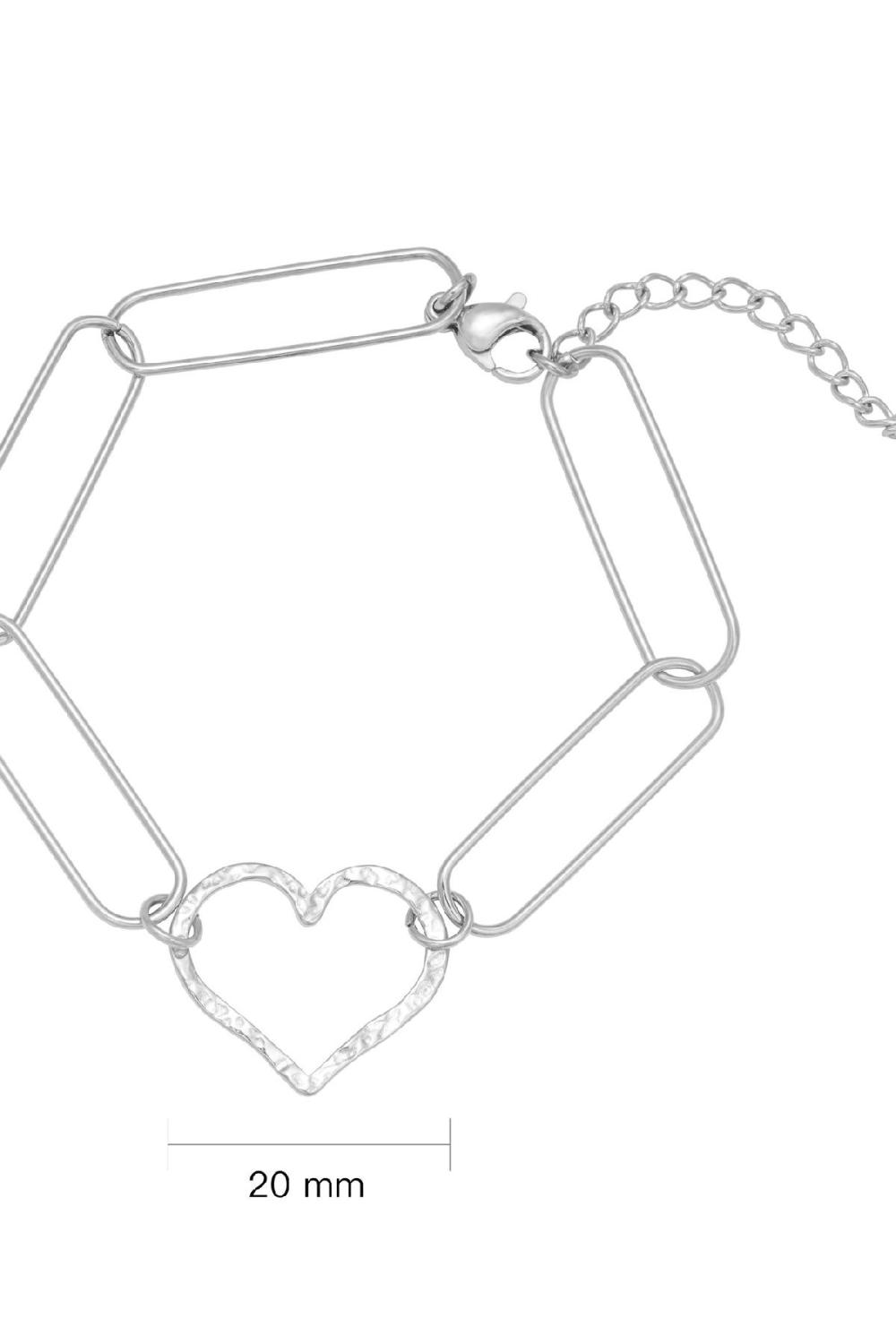 Bracelet Sweetheart Argenté Acier Inoxydable Image2