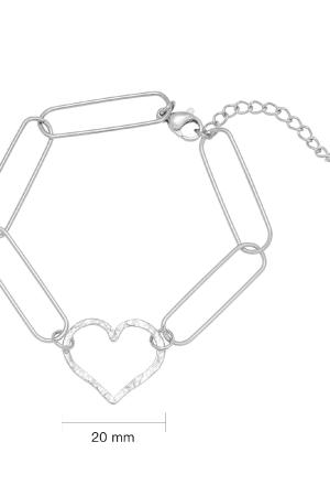 Bracelet Sweetheart Argenté Acier Inoxydable h5 Image2
