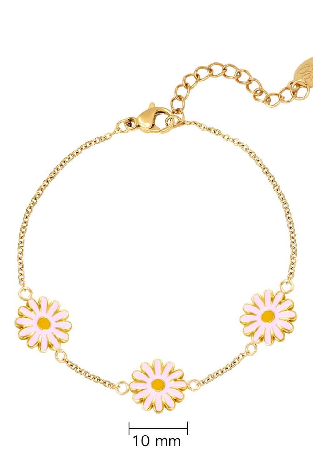 Bracelet Daisy Rose Acier Inoxydable h5Image2