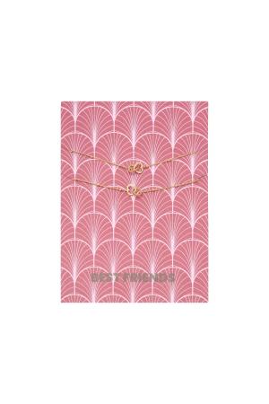 Bracelet Card Best Friends Couleur Or Acier Inoxydable h5