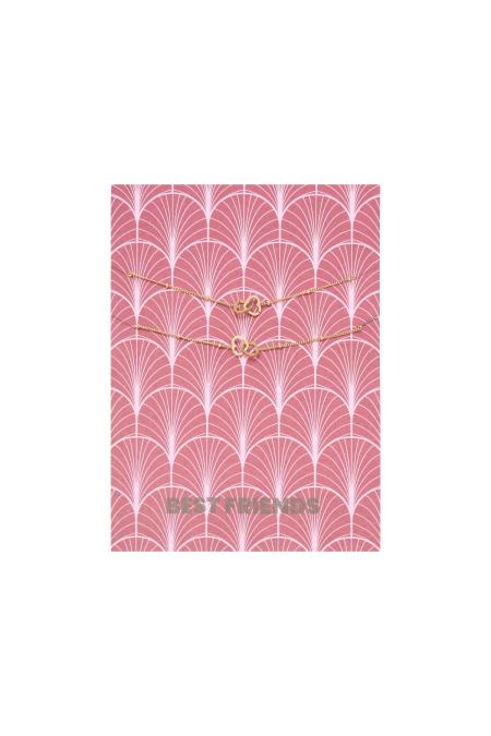 Bracelet Card Best Friends Couleur or Acier inoxydable