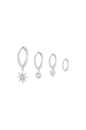 Boucles D'oreilles Sparkle Away Argenté Cuivré h5 