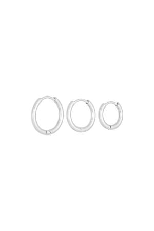 Ensemble De Boucles D'Oreilles Créoles En Acier Inoxydable h5 