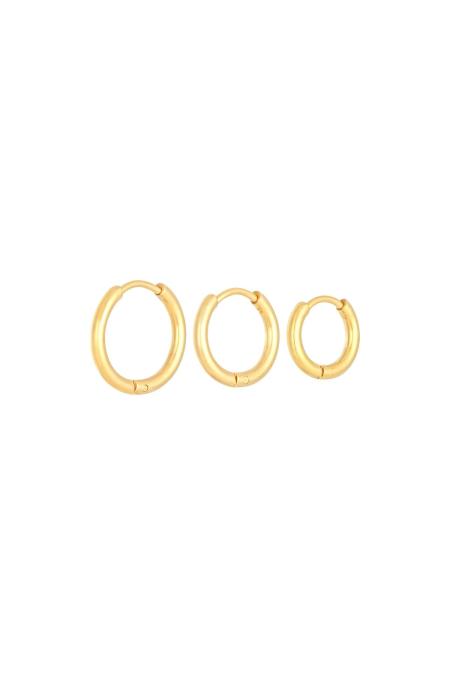 Ensemble De Boucles D'Oreilles Créoles En Acier Inoxydable