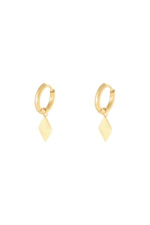 Boucles D'oreilles Diamond Acier Inoxydable h5