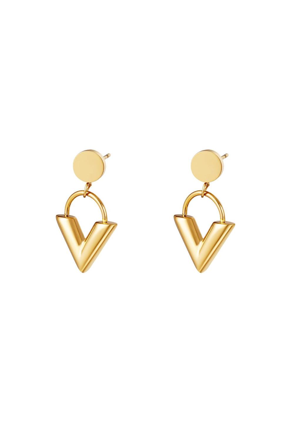 Boucles D'oreilles Vénus Couleur Or Acier Inoxydable